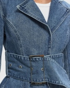 Stine Goya Belted Tailored Jacket Blue Denim Jackets