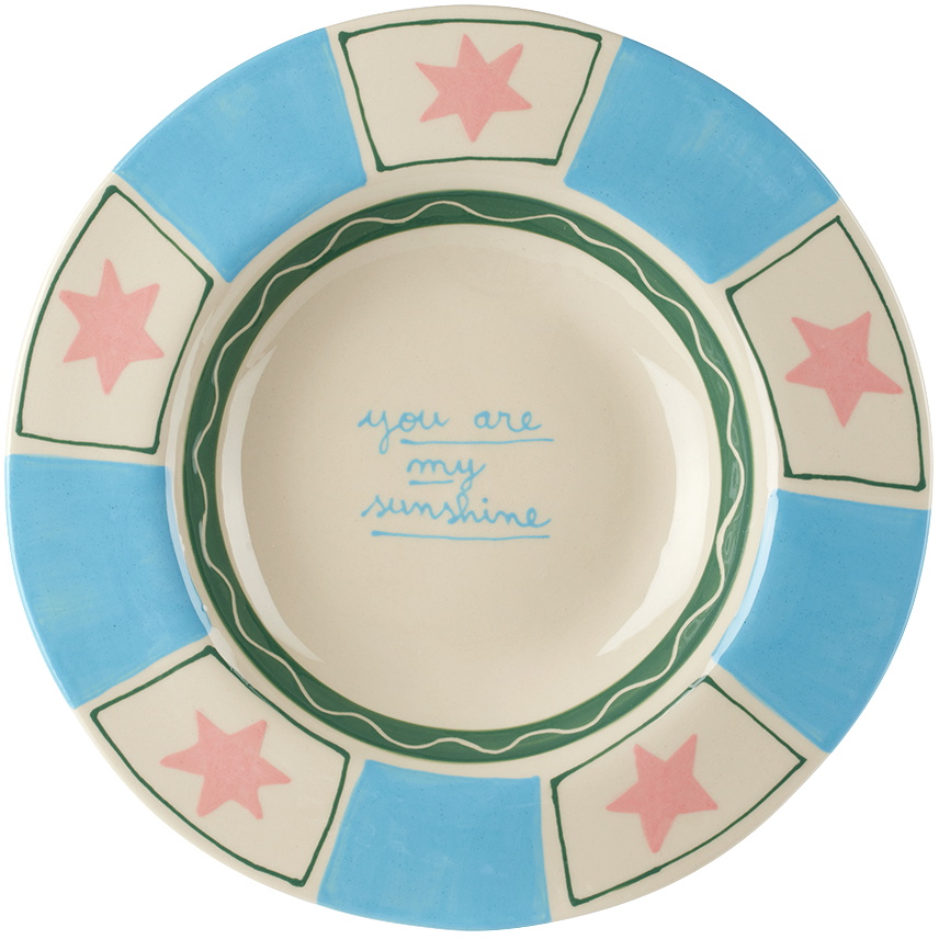 Laetitia Rouget Blue & White 'You Are My Sunshine' Dinner Plate