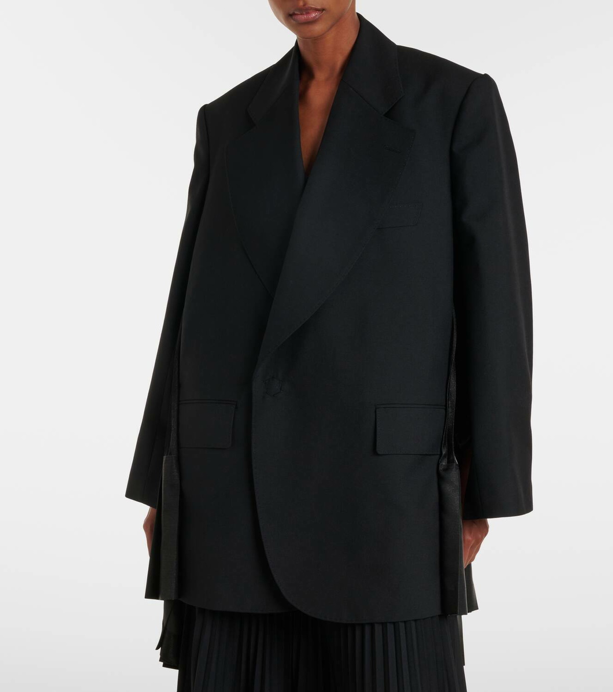 Junya Watanabe Pleated wool blazer dress