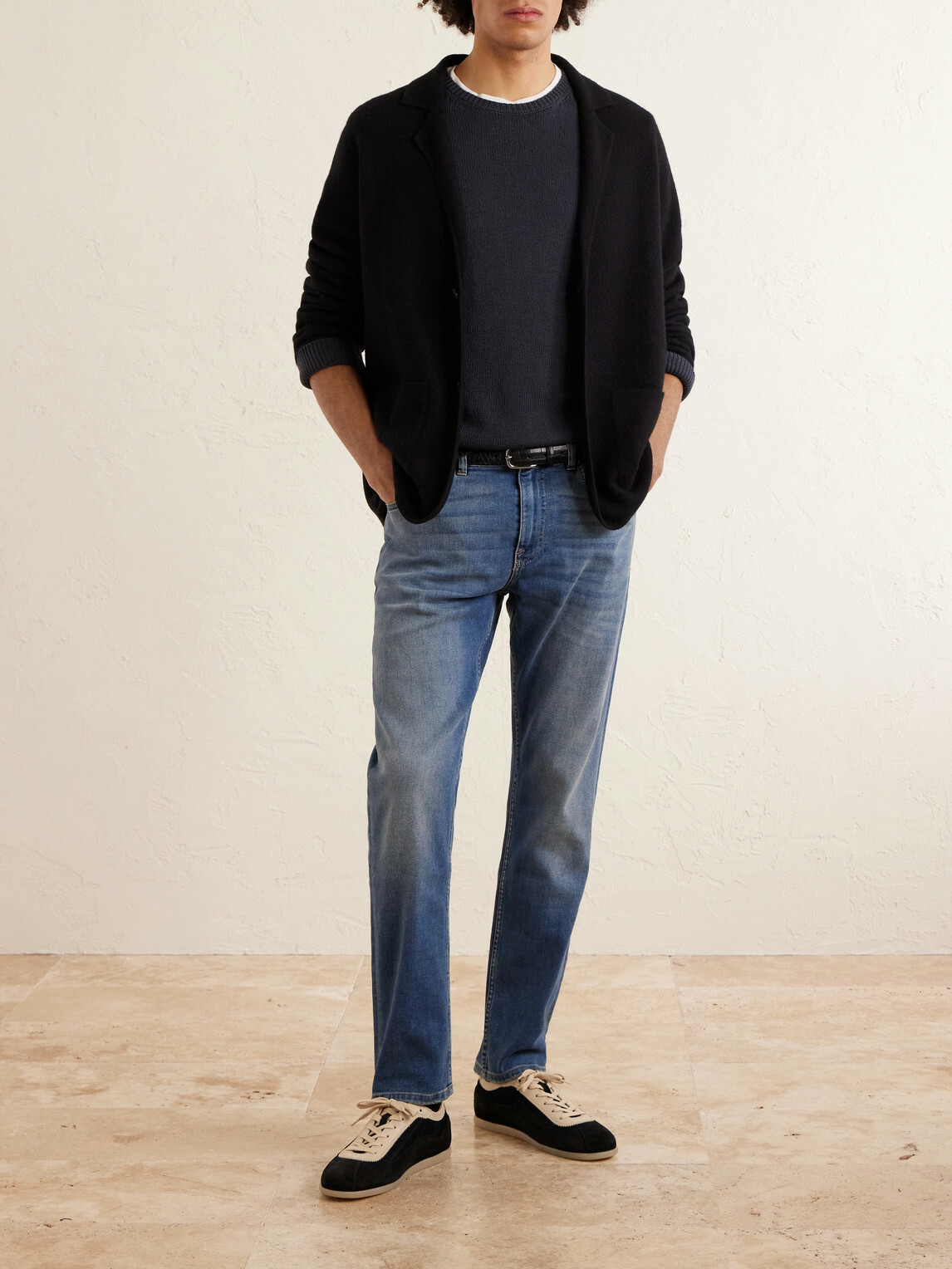 Eleventy - Cotton and Silk-Blend Sweater - Blue