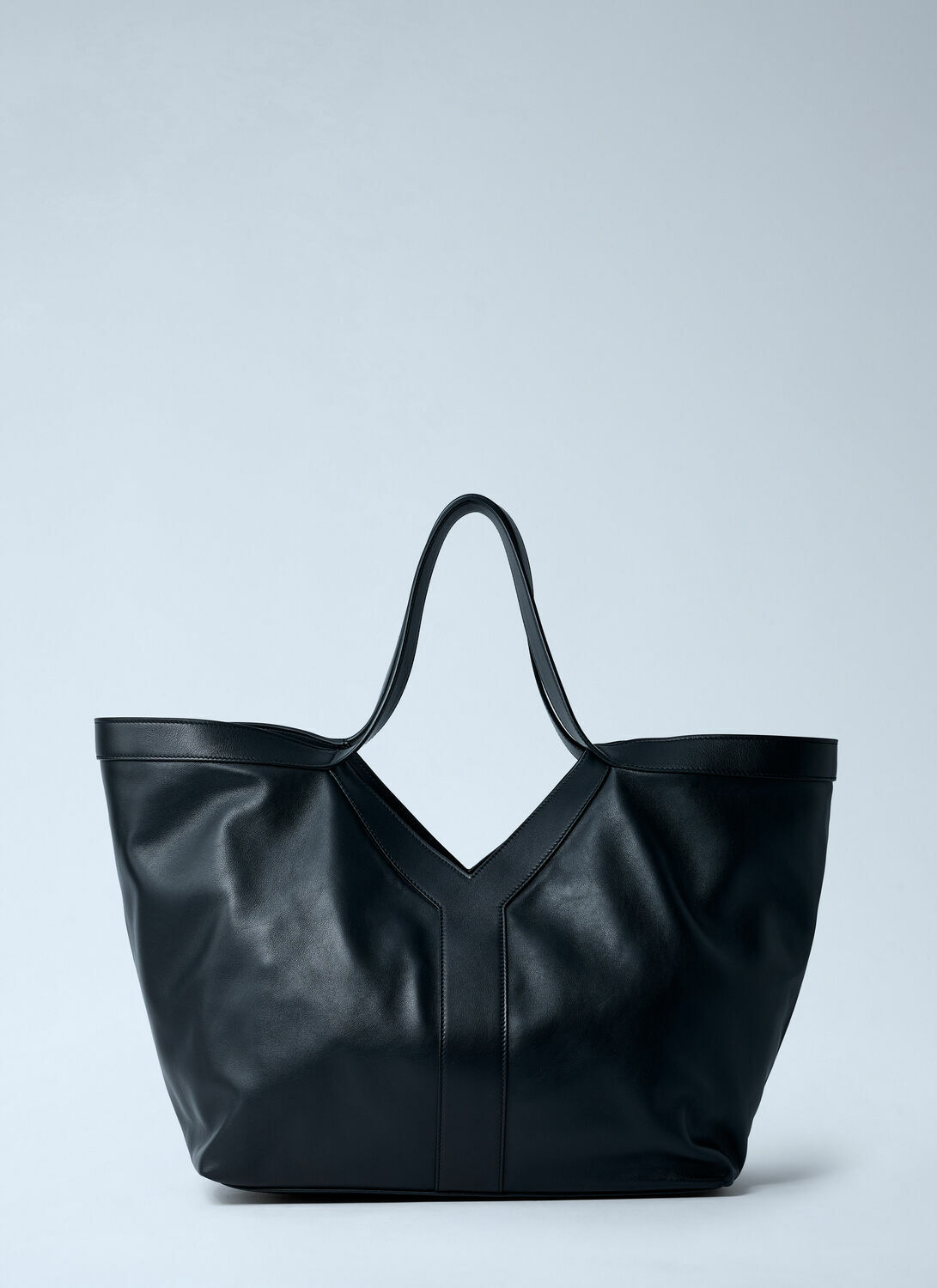 Saint Laurent Large Y-Shaped Leather Tote Bag