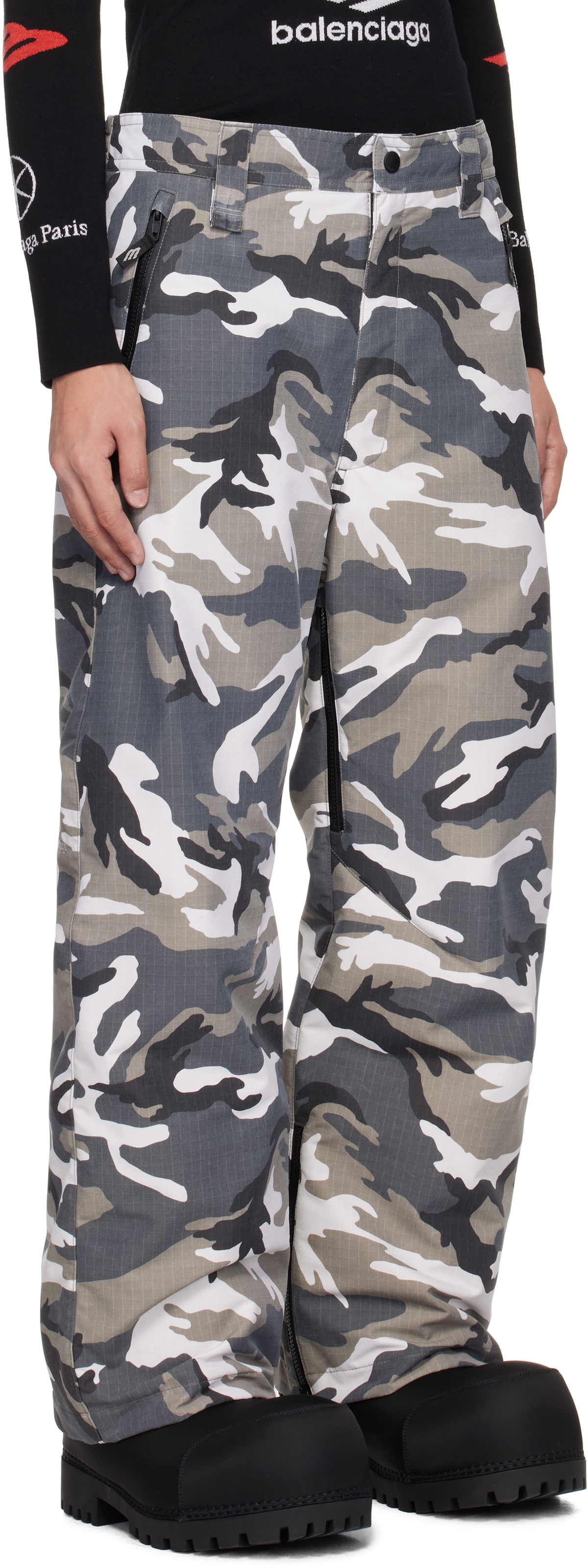 Balenciaga Gray Straight Ski Trousers Balenciaga