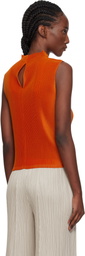 PLEATS PLEASE ISSEY MIYAKE Orange Mist July Tank Top