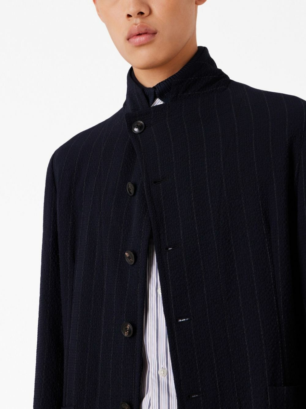 EMPORIO ARMANI - Wool Single-breasted Blazer Jacket