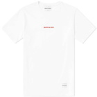 MKI Men's Embroidered Logo T-Shirt in White/Red