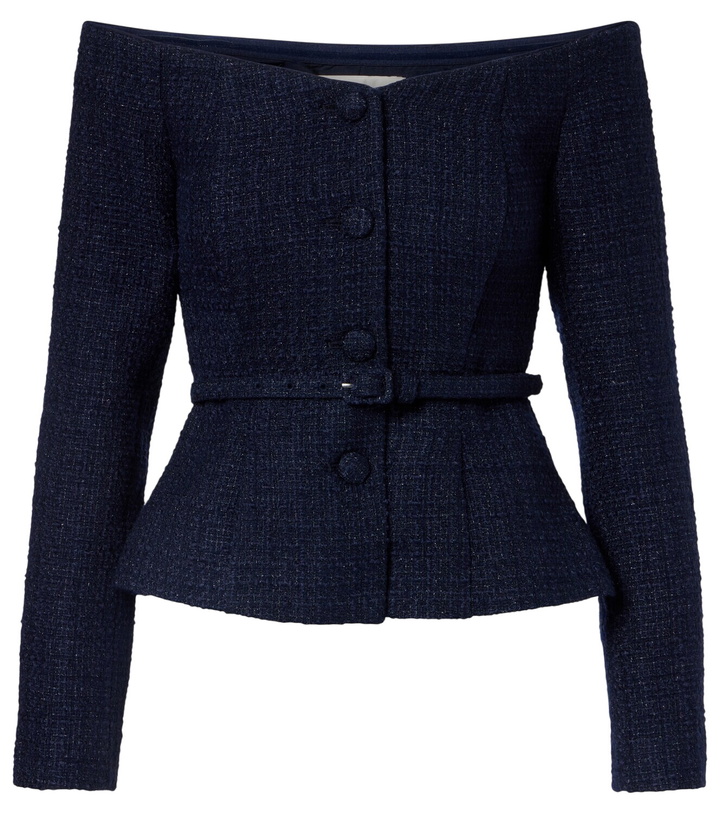 Photo: Roland Mouret Off-shoulder bouclé top
