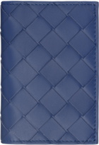 Bottega Veneta Navy Flap Card Case