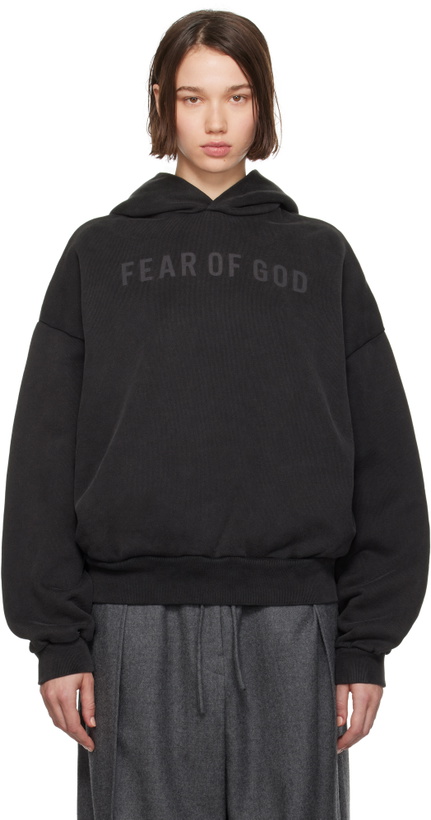 Photo: Fear of God Black French Terry 'Fear of God' Hoodie
