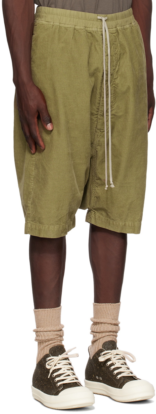 Rick Owens DRKSHDW Khaki Pods Shorts Rick Owens Drkshdw