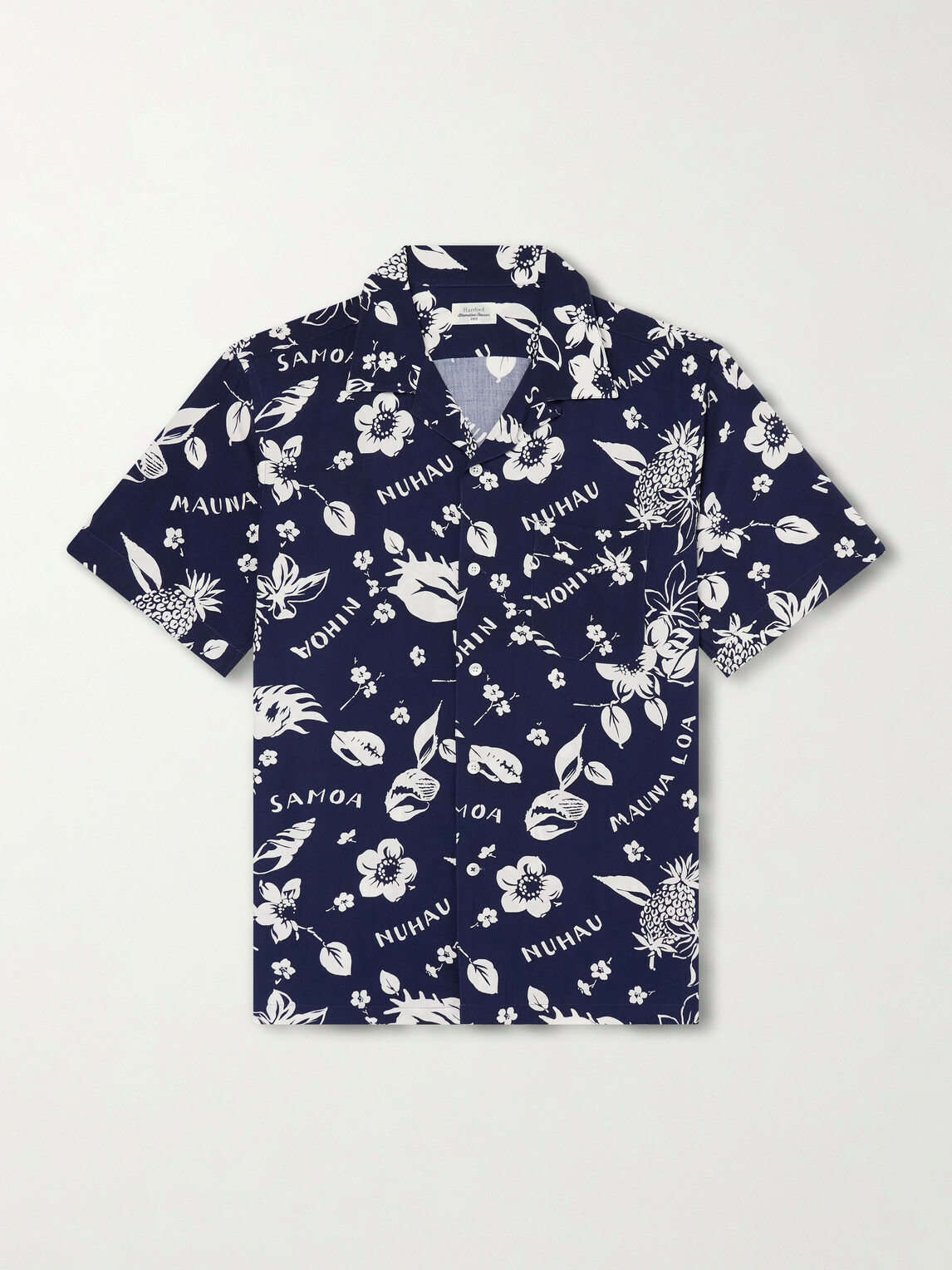 Hartford - Palmito Camp-Collar Printed Shirt - Blue