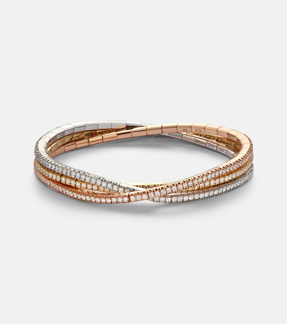 Bucherer Fine Jewellery Stretchy 18kt gold bracelet with diamonds