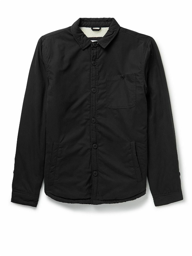 Photo: Onia - Faux Shearling-Lined Cotton-Blend Shirt Jacket - Black