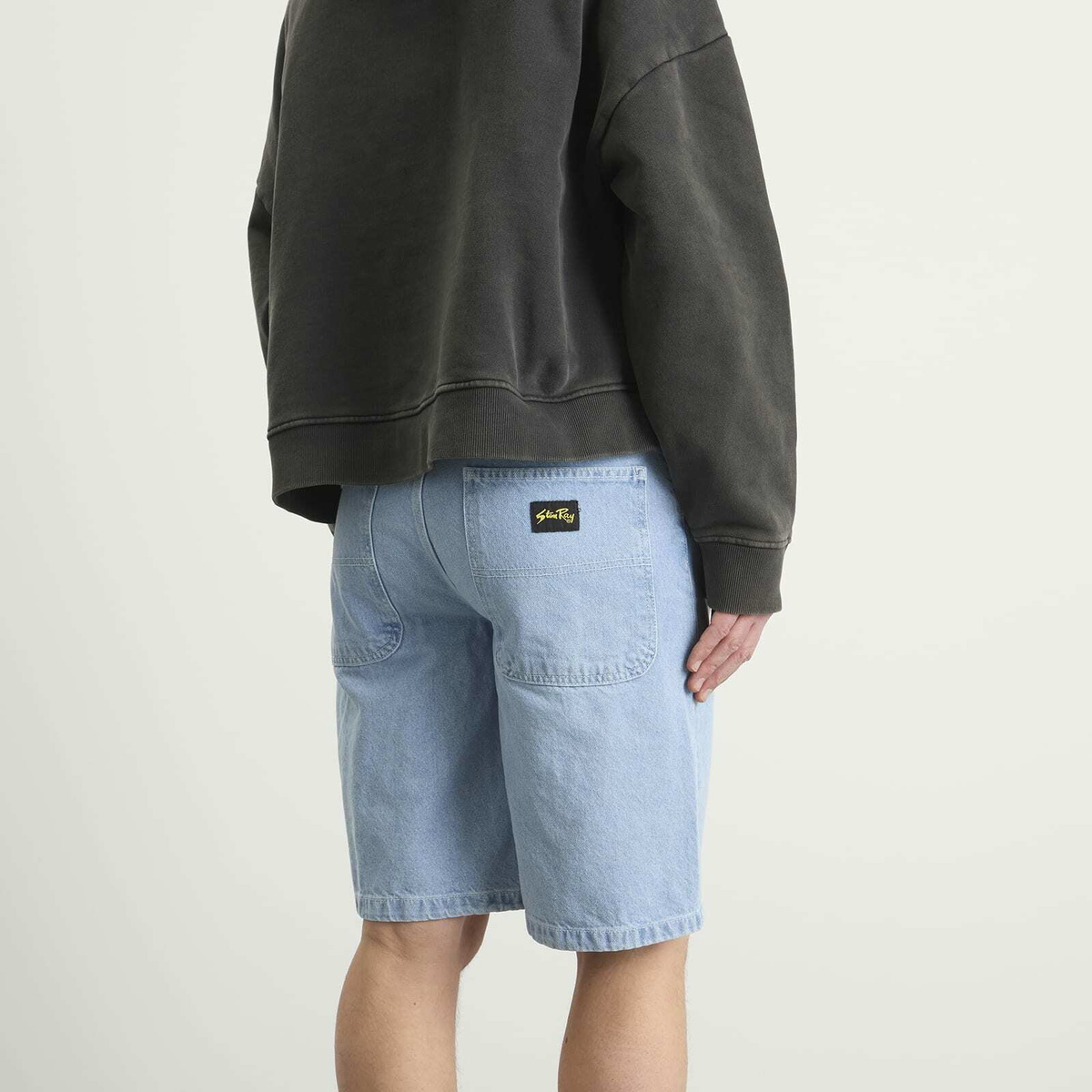 Stan Ray Men's Wide 5 Denim Shorts in Ice Stone Denim