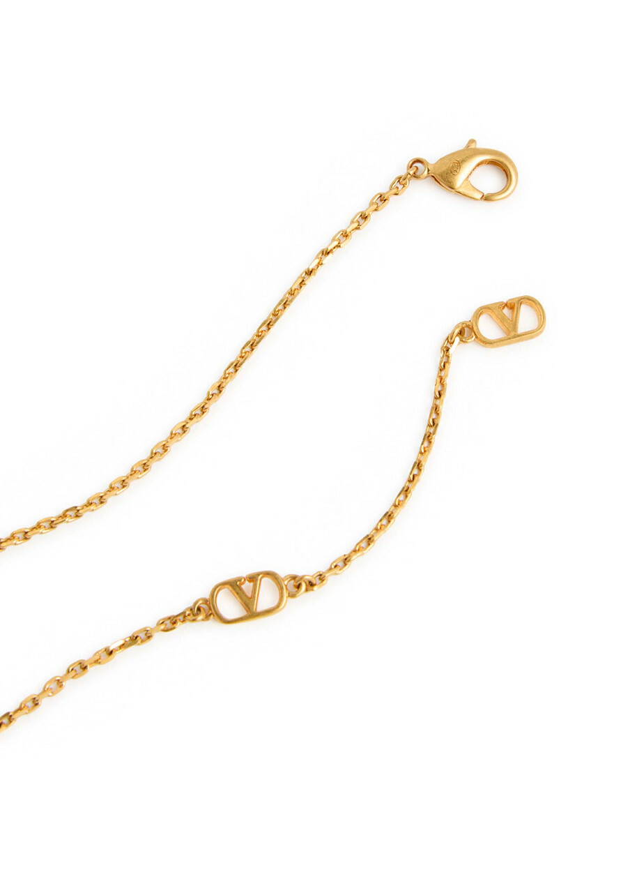 Valentino Fil Perdu Heart Pendant Necklace - Brass - One Size