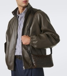 Bottega Veneta Traveler Intrecciato leather phone pouch