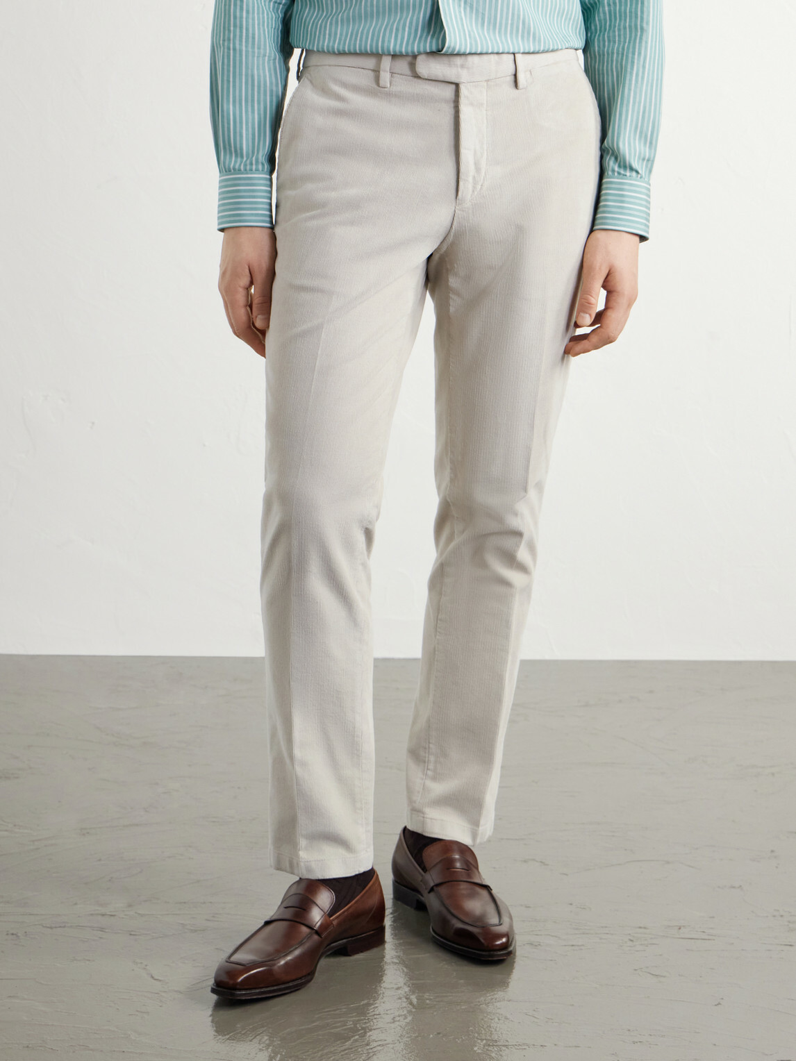 Boglioli - Straight-Leg Cotton-Blend Corduroy Suit Trousers - Neutrals