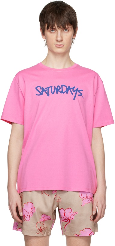 Photo: Saturdays NYC Pink Signature T-Shirt