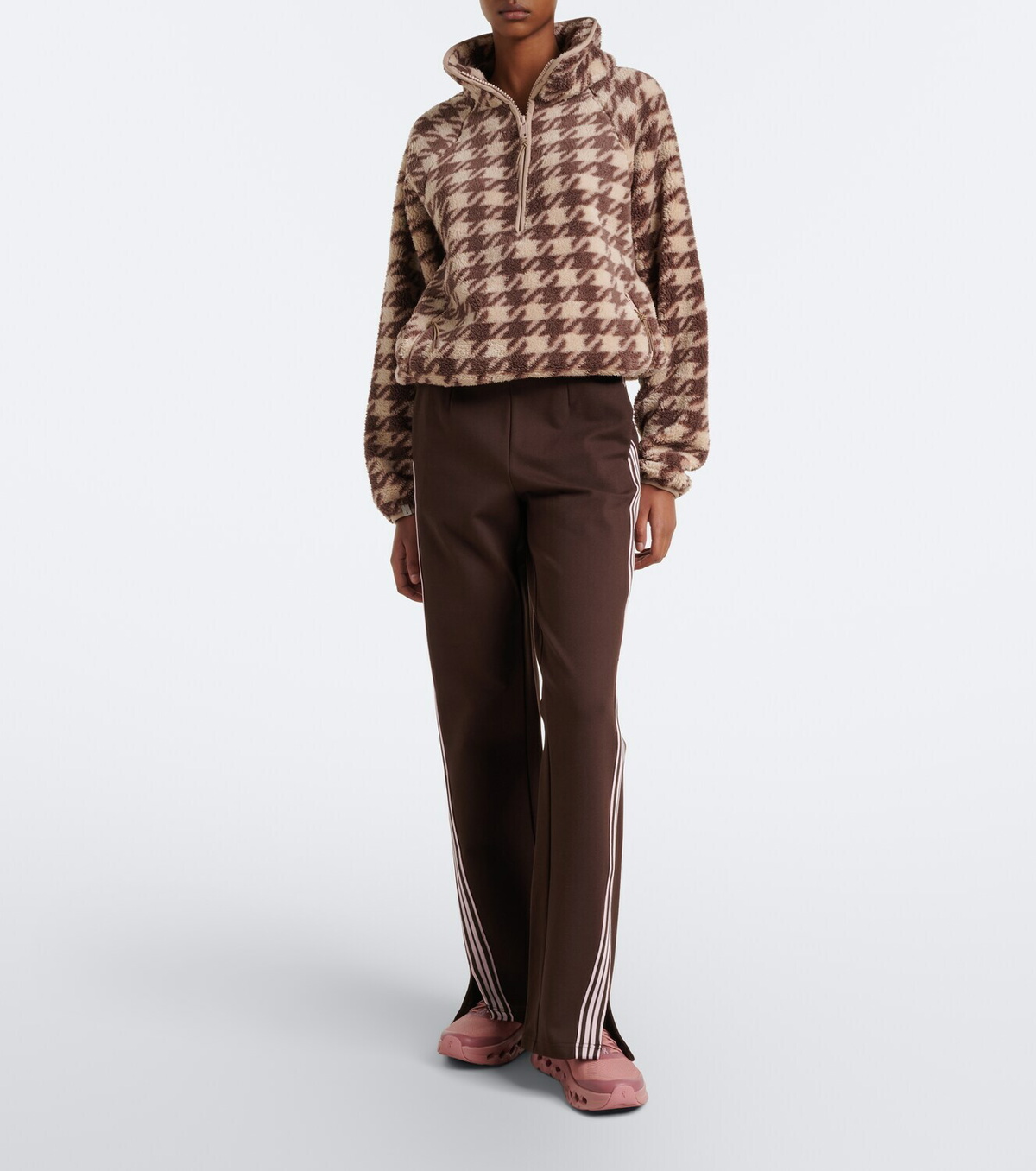 The Upside Palacio Harlow houndstooth fleece sweater