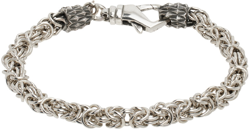 Bracelet En Argent Sterling 925/1000 Tressé - Marque Emanuele Bicocchi - Neuf Avec étiquettes - Longueur 21-22 Cm