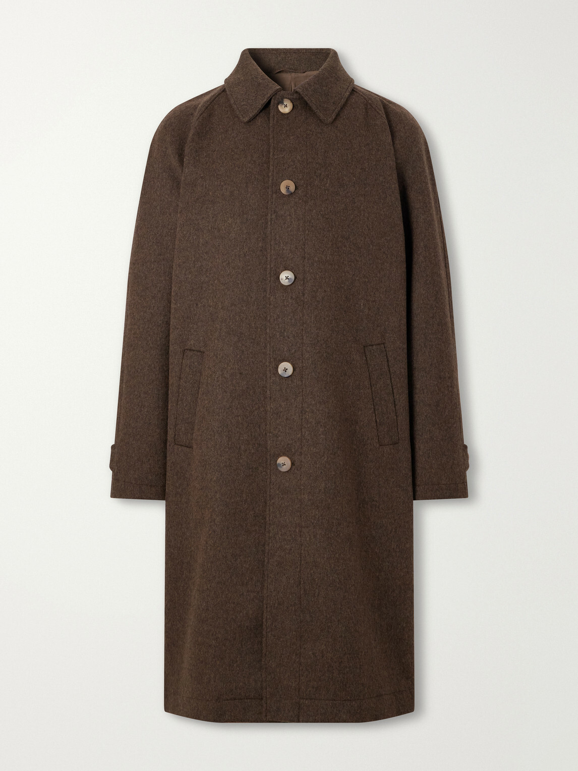 De Bonne Facture - Parisian Brushed Wool Coat - Brown