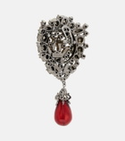Saint Laurent Crystal-embellished clip-on earrings