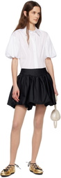 Simone Rocha Black Gathered Bubble Miniskirt