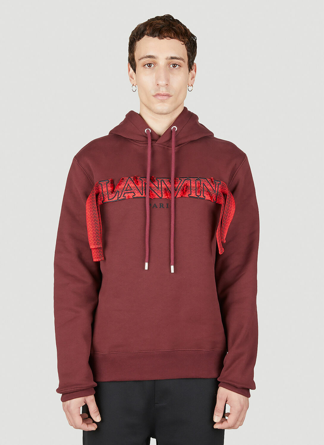 Lanvin Embroidered Logo Hooded Sweatshirt