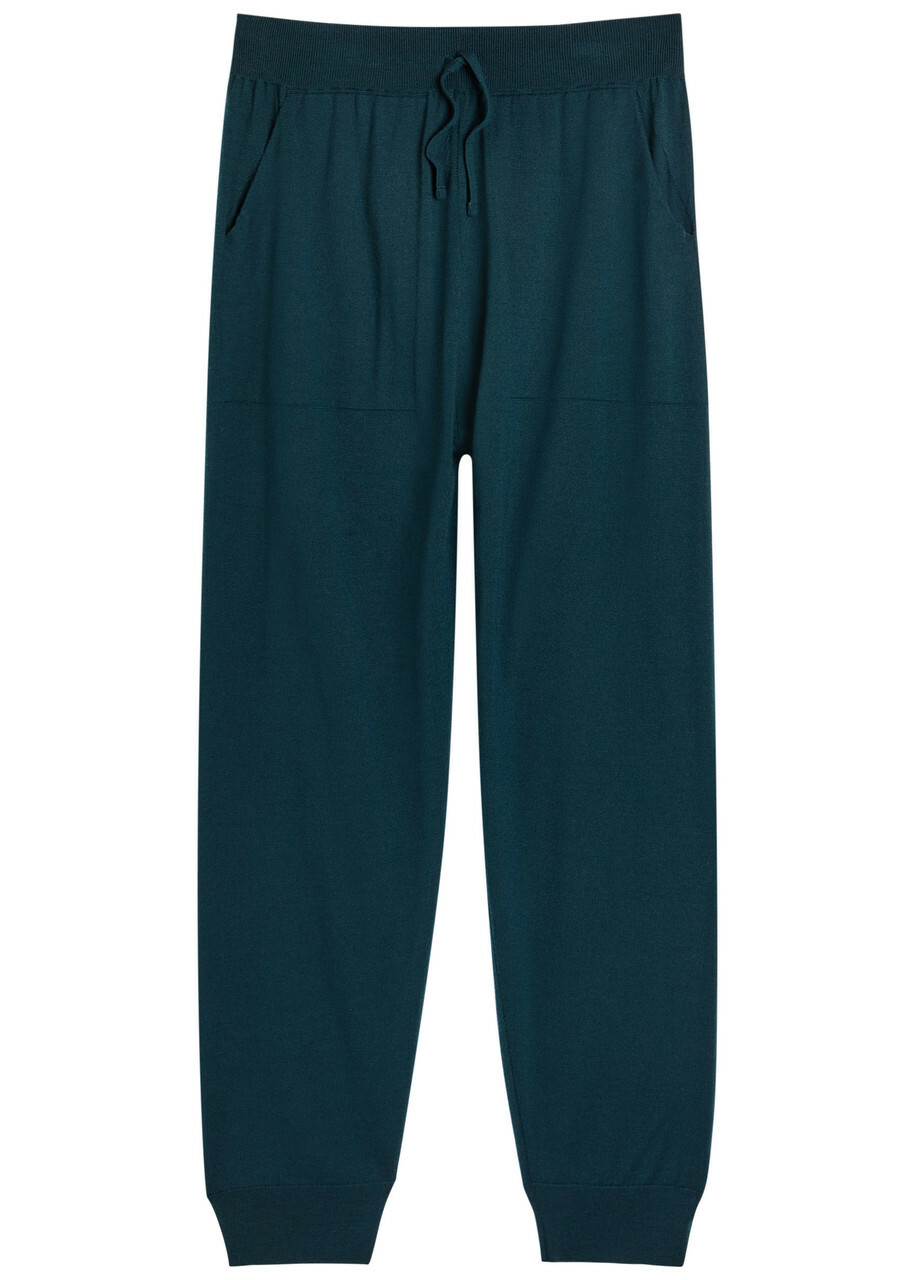John Smedley Henning Merino Wool Sweatpants Dark Green