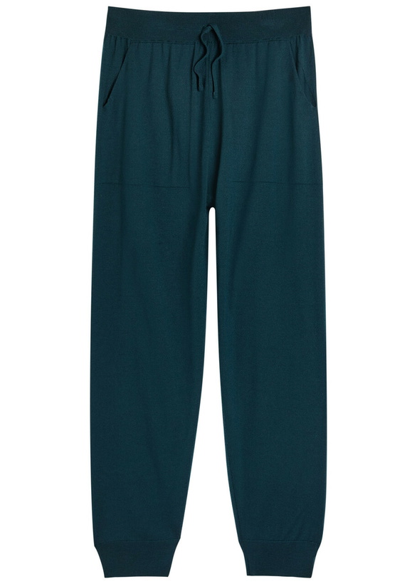 Photo: John Smedley Henning Merino Wool Sweatpants Dark Green