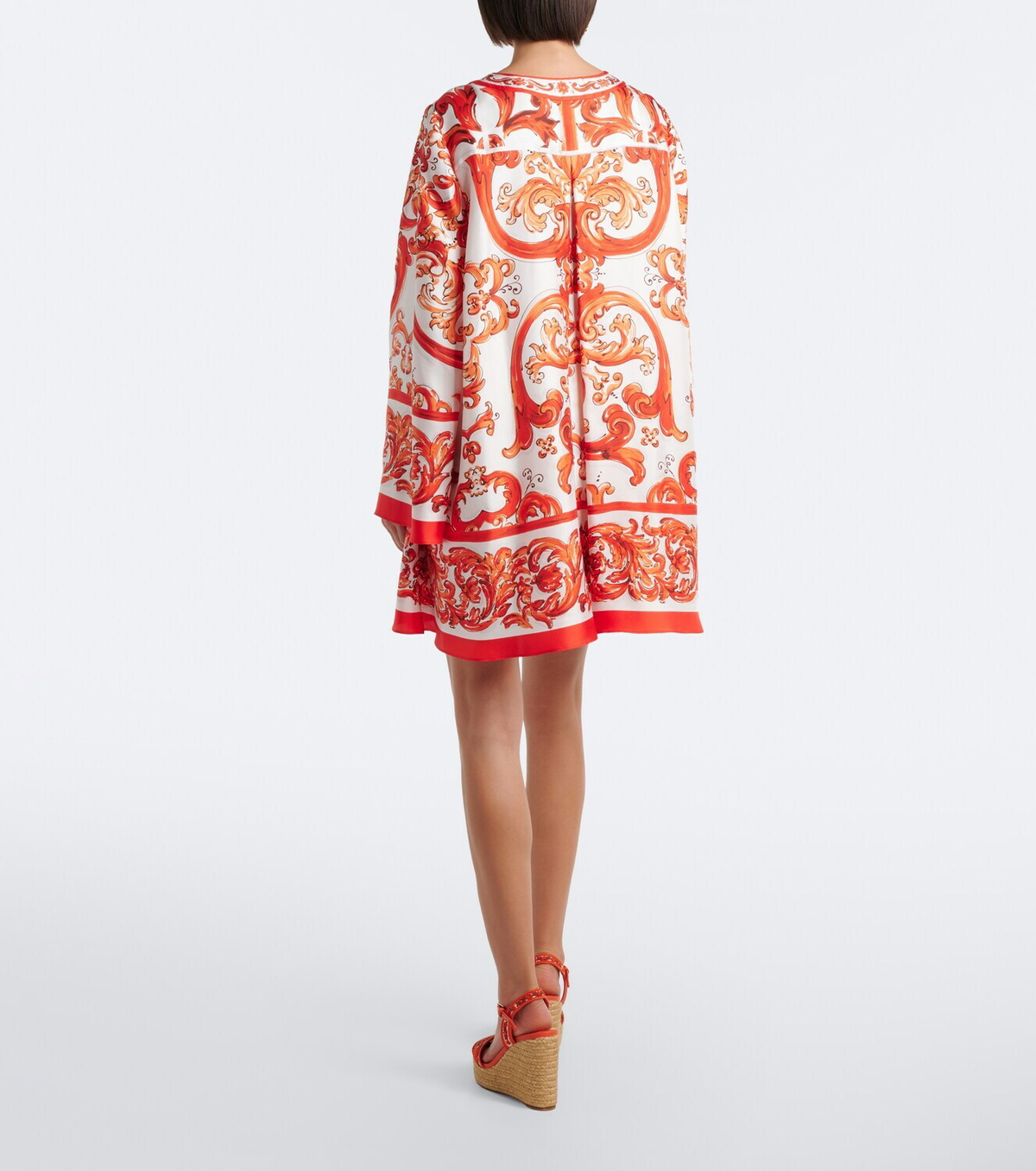 Dolce&Gabbana Majolica silk twill kaftan
