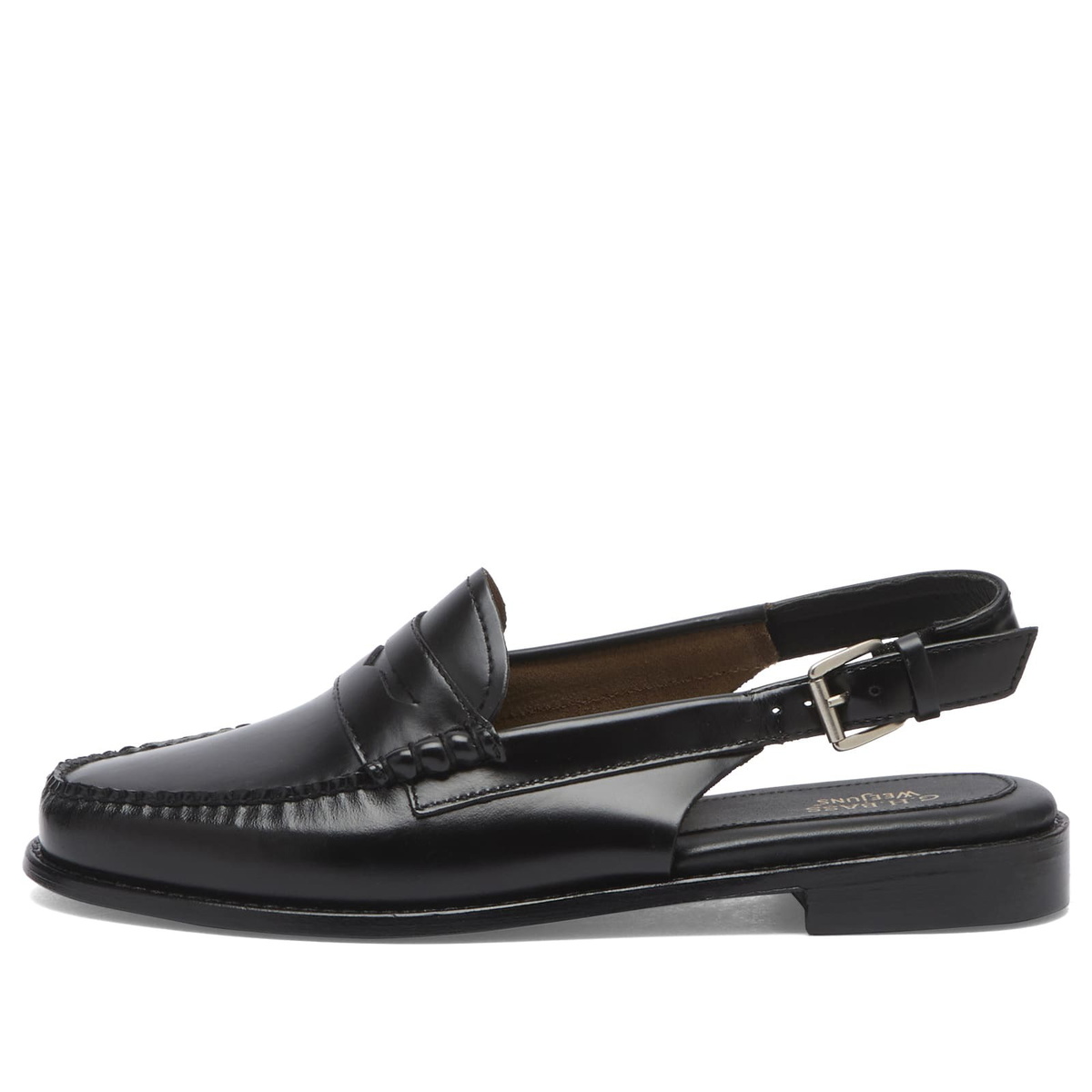 Bass Weejuns Women's Weejun Penny Sling Loafer in Black Leather