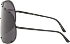 Rick Owens Black Hollywood Shield Sunglasses