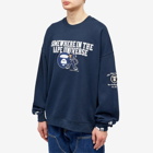 Men's AAPE College Devil Crew Sweat in Navy