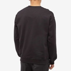 Versace Men's Embroidered Logo Crew Sweat in Black/Silver
