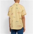 The Elder Statesman - Embroidered Cotton Shirt - Yellow