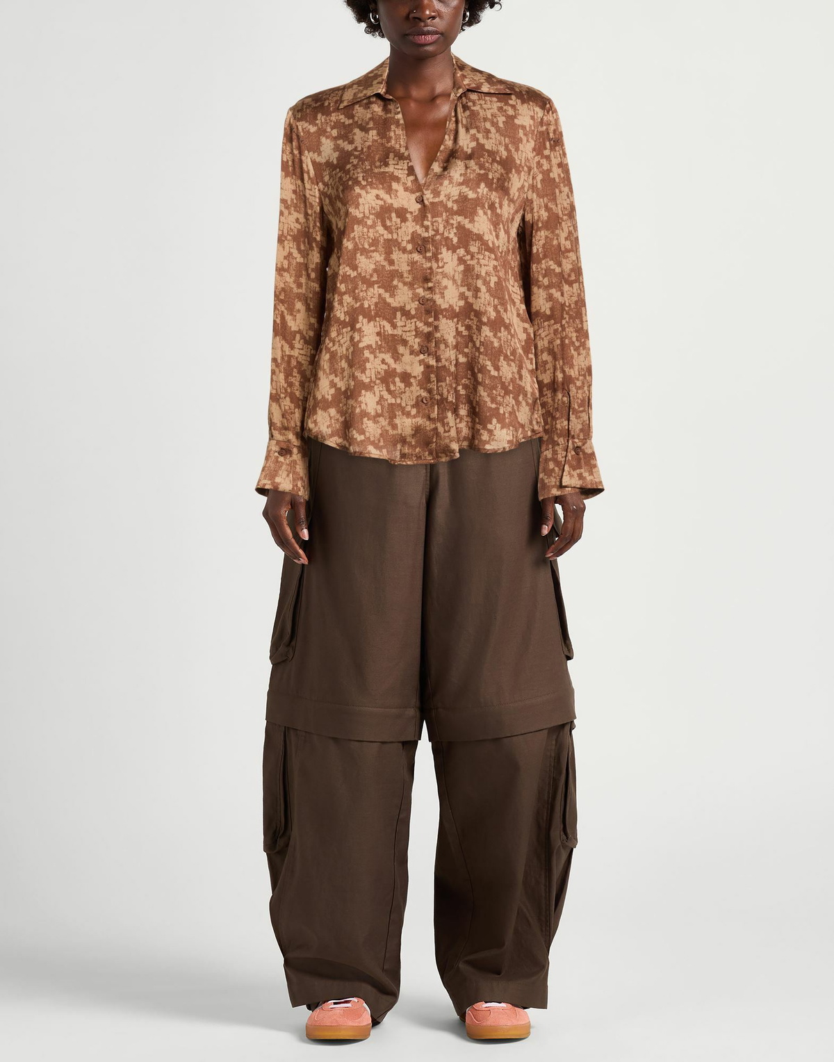 Manila Grace Womens Shirt Camel