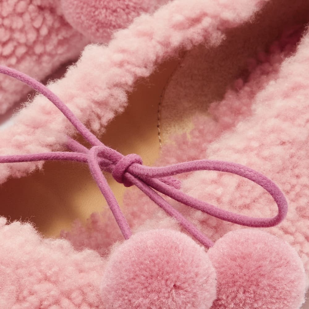 Lulu Shearling Slippers in Hot Pink