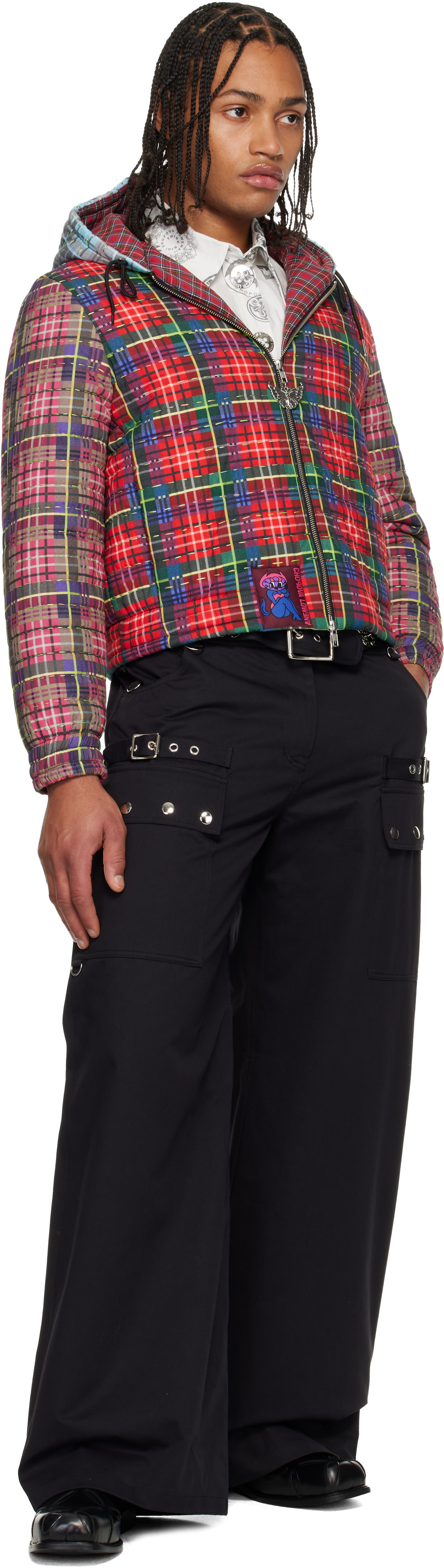 Chopova Lowena Multicolor Tartan Hooded Jacket