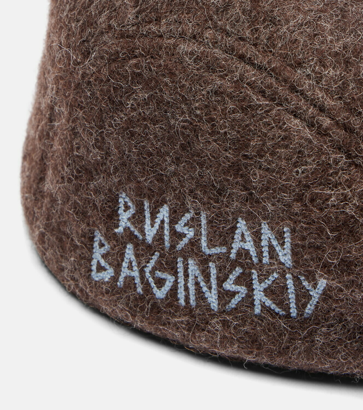 Ruslan Baginskiy Logo wool-blend newsboy cap