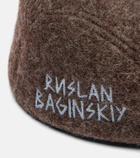Ruslan Baginskiy Logo wool-blend newsboy cap