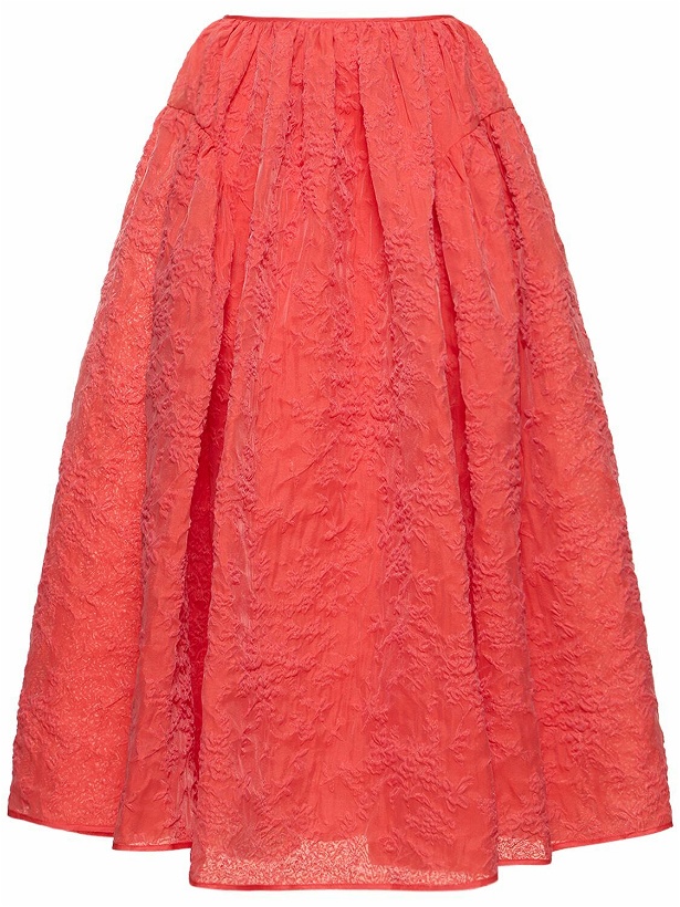 Photo: CECILIE BAHNSEN - Fatou Quilted Cotton Blend Midi Skirt