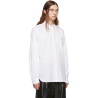 Comme des Garcons Homme Plus White Gathered Sleeves Shirt