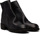 Guidi Black 796Z Leather Back Zip Top-Ankle Boots