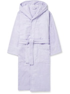 TEKLA - Organic Cotton-Terry Hooded Robe - Purple