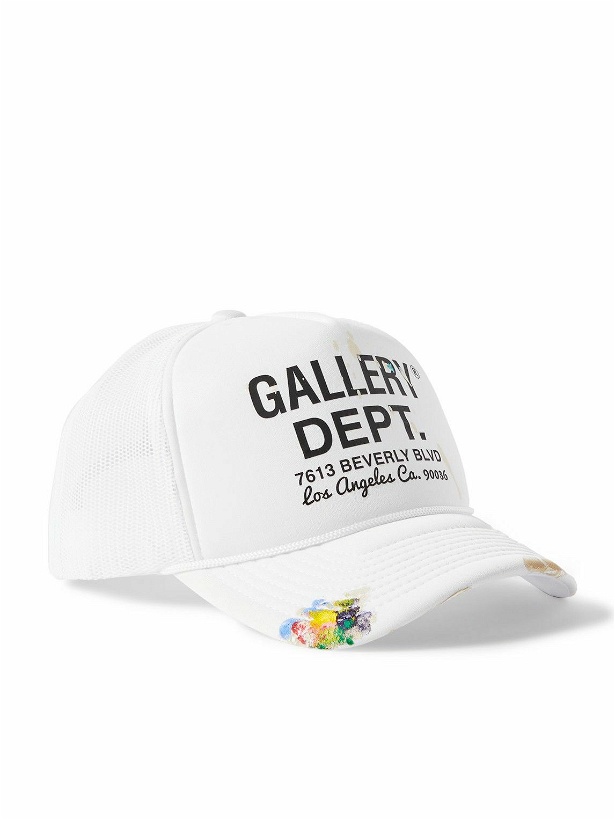 Photo: Gallery Dept. - Workshop Paint-Splattered Logo-Print Canvas and Mesh Trucker Cap