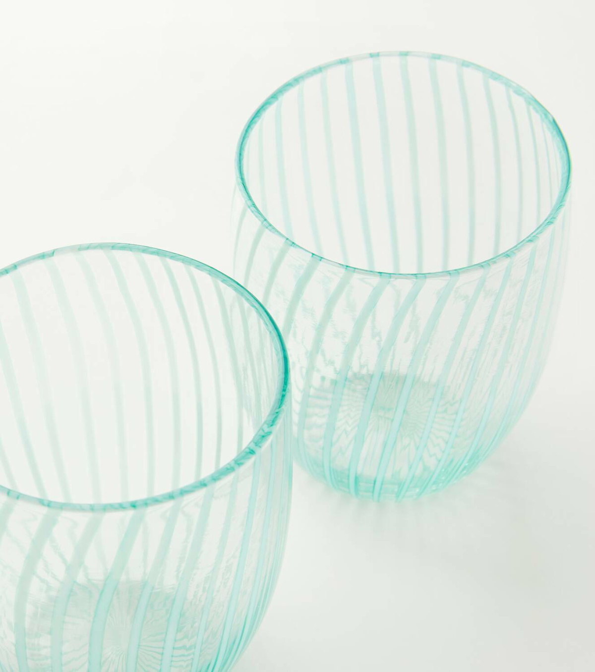 Aquazzura Casa Capri Stripe set of 2 glass tumblers