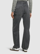 JW ANDERSON - Embroidered Pocket Denim Cargo Jeans