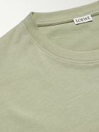 Loewe - Logo-Embroidered Cotton-Jersey T-Shirt - Green