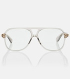 Bottega Veneta Slim Ribbon aviator glasses