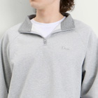 Dime Men's Classic Terry Quarter Zip Sweatshirt in Heather Gray